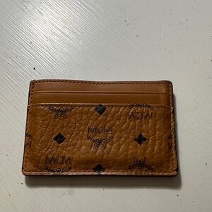 MCM Cognac Visetos Original Card Holder